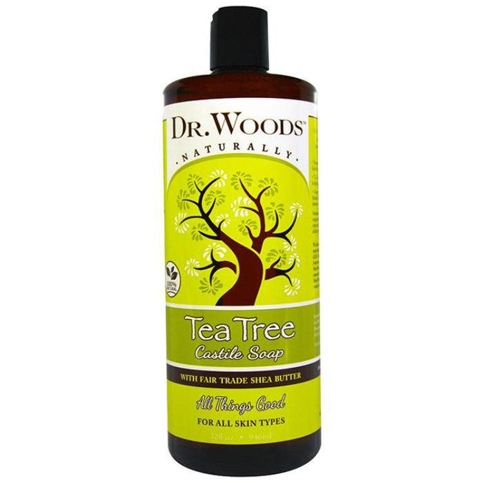 Dr. Woods Tea Tree Castile Soap w/ Shea Butter, 32oz