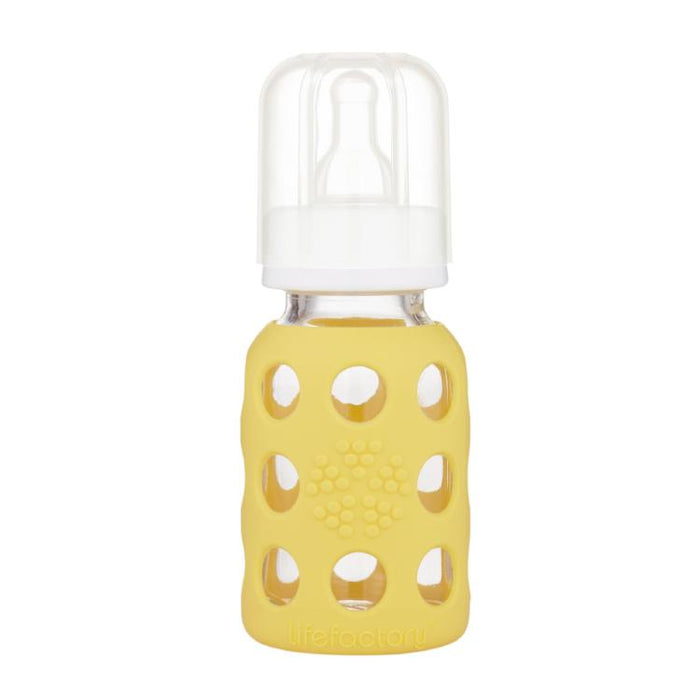 Glass Baby Bottle with Protective Silicone Sleeve, 4 oz.