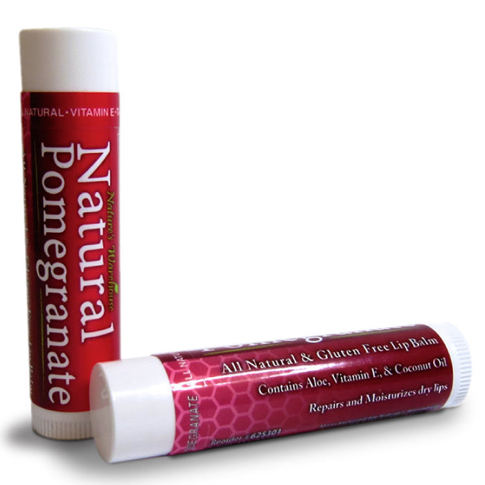 Natural Pomegranate Lip Balm, .15 oz.