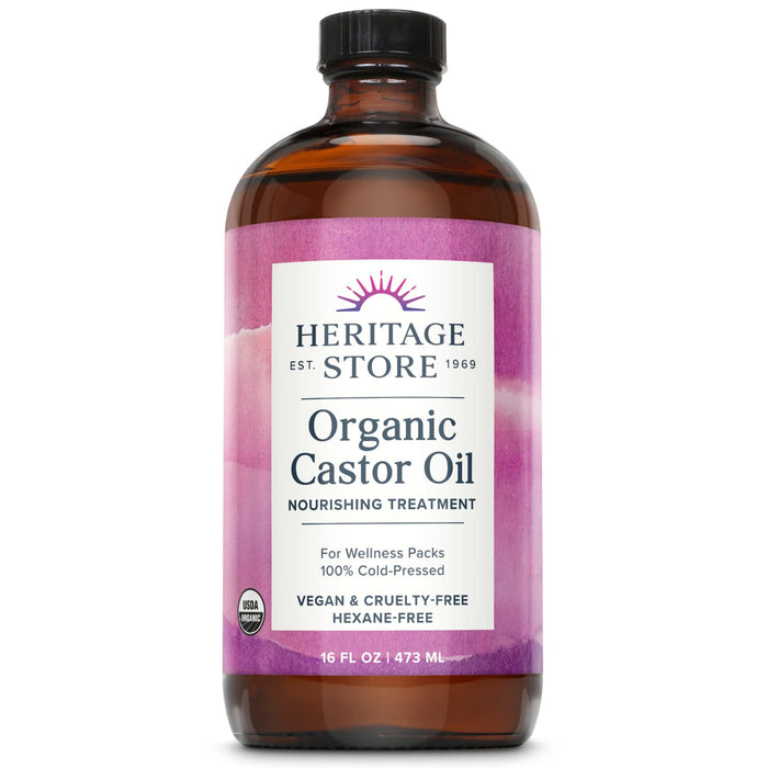 Organic Cold-Pressed Castor Oil, 16 oz