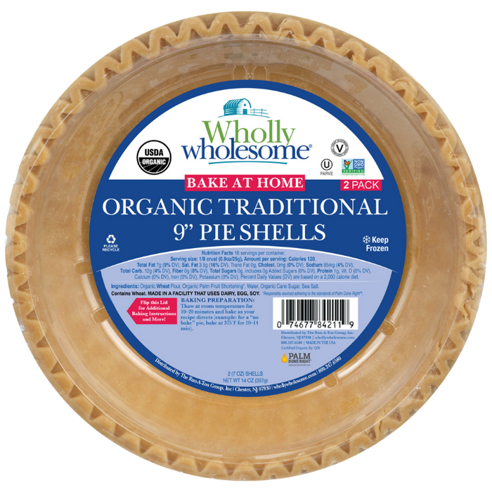 Organic Pie Shell 9In, 2Pk