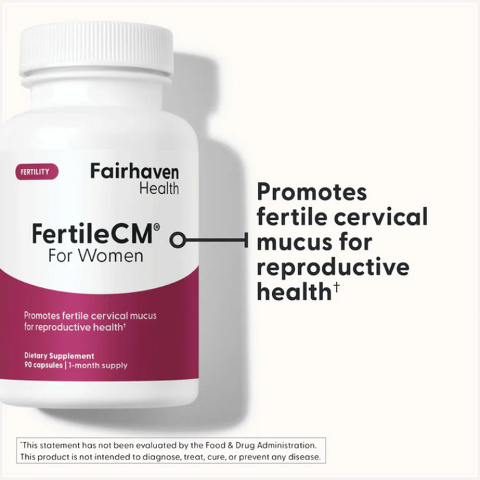 FertileCM Cervical Mucus Enhancer for Women, 90 Capsules