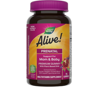 Alive! Prenatal Gummy Vitamins, 75 Gummies