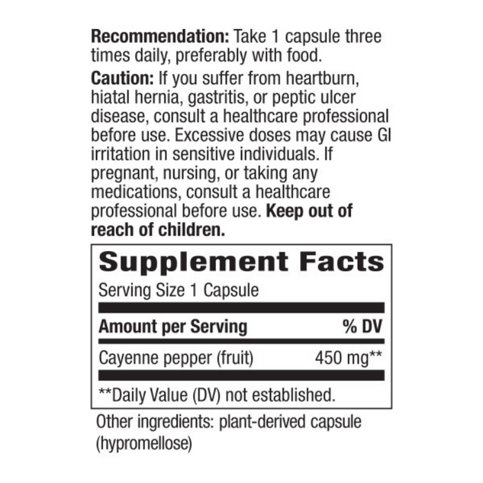 Nature's Way Cayenne 100 caps