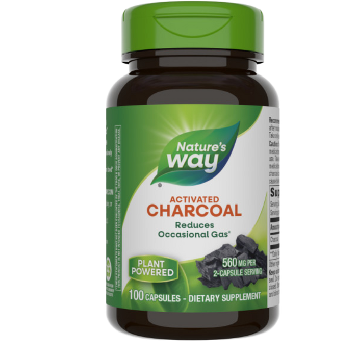 Charcoal Activated, 100 Capsules