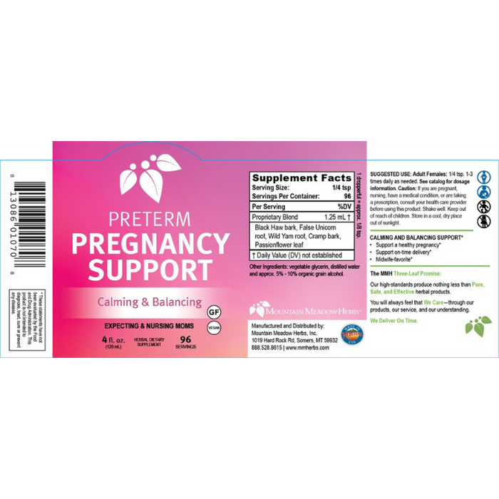 Preterm Pregnancy Support, 4oz