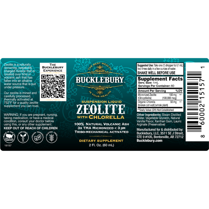 Bucklebury Zeolite Liquid Suspension - 2 oz