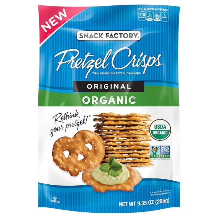 Organic Pretzel Crisps, 9oz