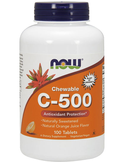 Vitamin C-500 Orange Chewable, 100 Lozenges