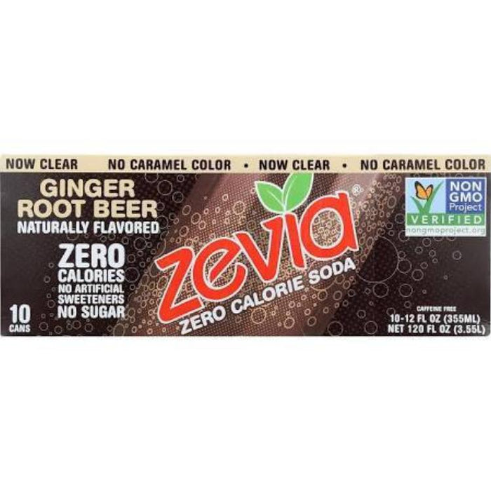 Zevia Ginger Root Beer, 10 pk