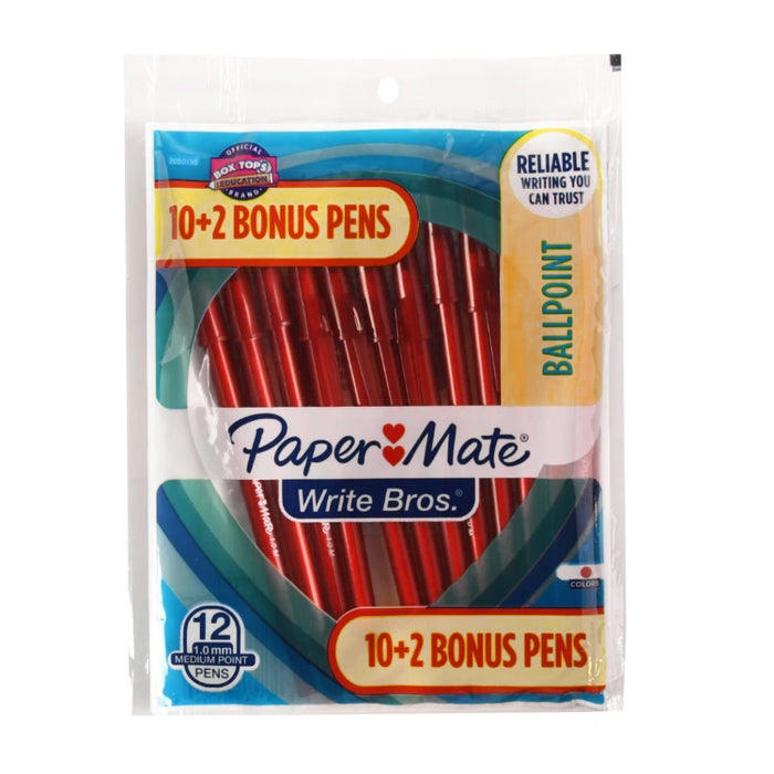 Papermate Red Ballpoint Pen 12 pack