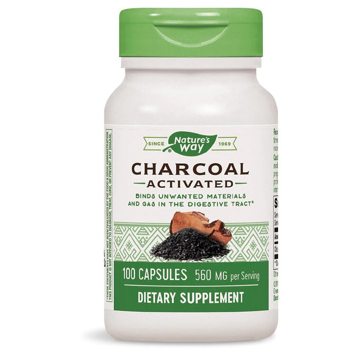 Charcoal Activated, 100 Capsules