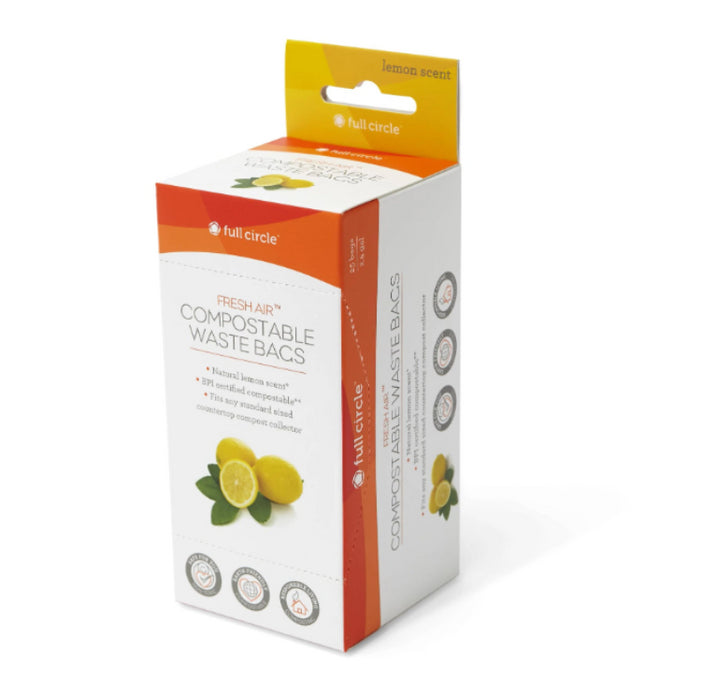 Compostable Waste Bags-Lemon Scented, 25 ct
