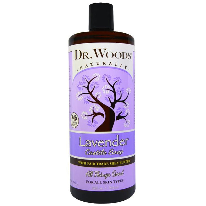 Dr. Woods Lavender Castile Soap with Organic Shea Butter, 32oz