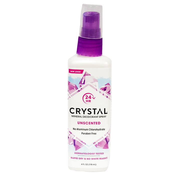 Crystal Body Deodorant Spray - Unscented, 4oz