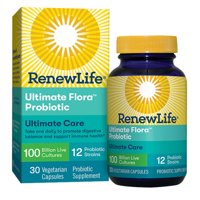 ReNew Life Ultimate Flora Ultra Potent 100 Billion Probiotic, 30 Capsules
