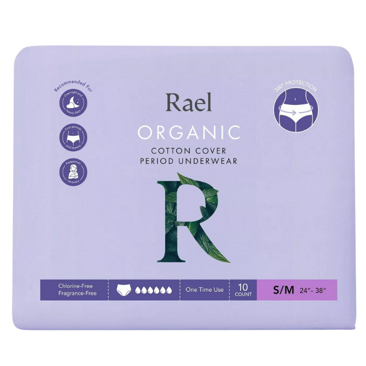NEW Rael Lot of (2) Organic Cotton Cover Period Underwear Size L/XL 8ct  Each
