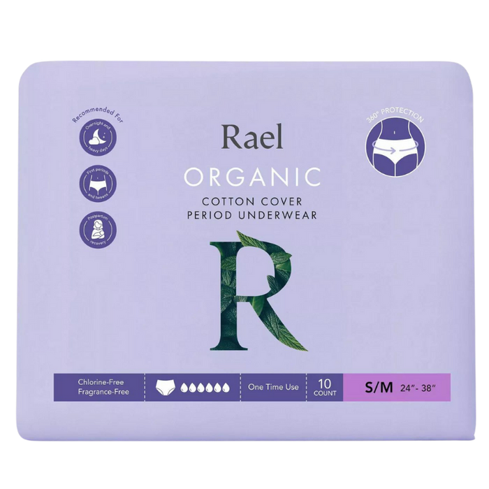 Rael Disposable Underwear for Women, Organic  
