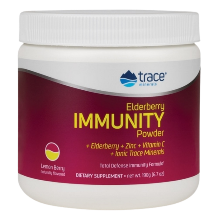 Trace Minerals Elderberry Immunity Powder Lemon Berry 6.7oz