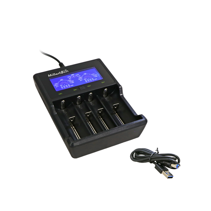 4-Bay 18650 Battery Charger W LCD
