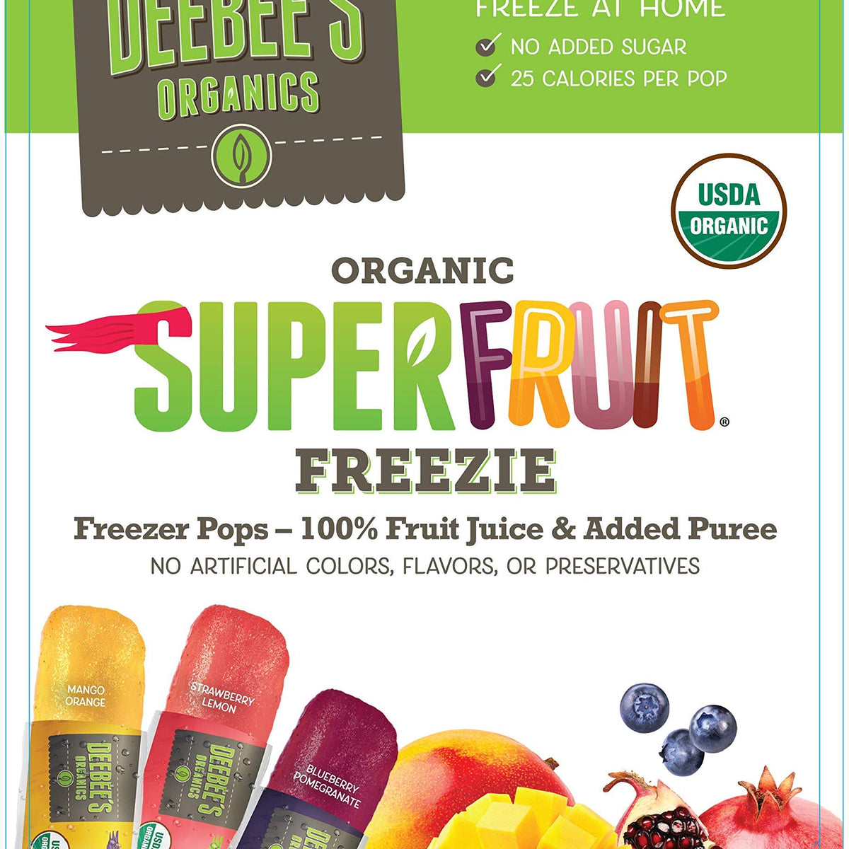 GoodPop Organic Freezer Pops - 100% Juice, No Added Sugar - 20ct 