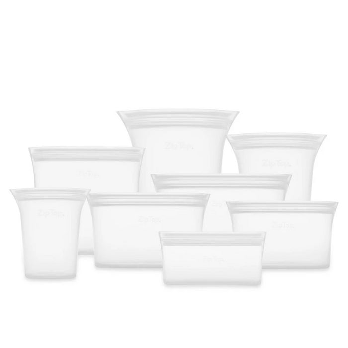 Silicone Containers, Set of 8- Gray