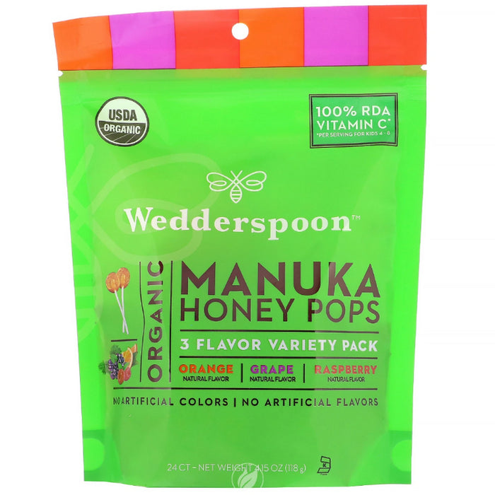 Manuka Honey Pops Variety Pack, 24ct