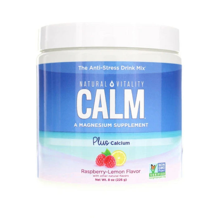 Natural Calm Plus Calcium - Raspberry/Lemon Flavor, 8oz